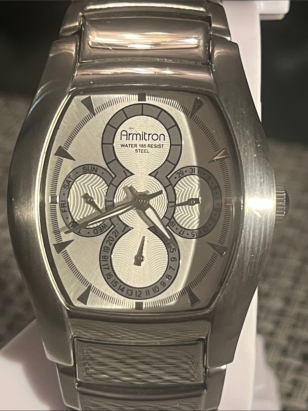 Armitron Silver Stainless Steel Multi-Function Bracelet Watch